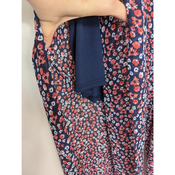 Torrid Floral Semi Sheer Wide Leg Pant - Picture 4 of 6